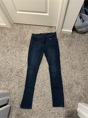 Express Mid Rise Supersoft Legging Jeans Dark Wash Stretch Denim Size 8